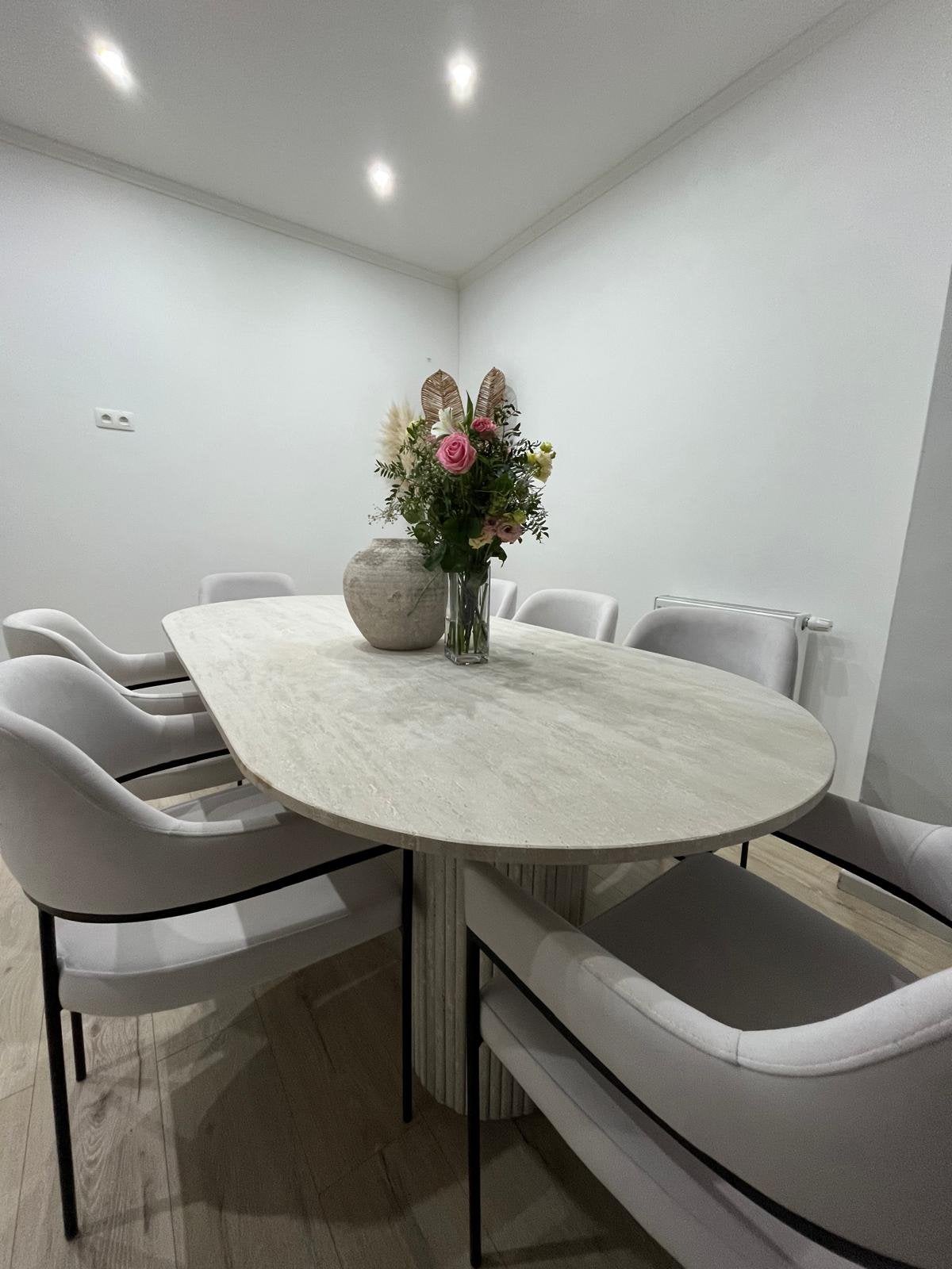 Table neuve en pierre de travertin sur mesures, Maison & Meubles, Enlèvement, Neuf