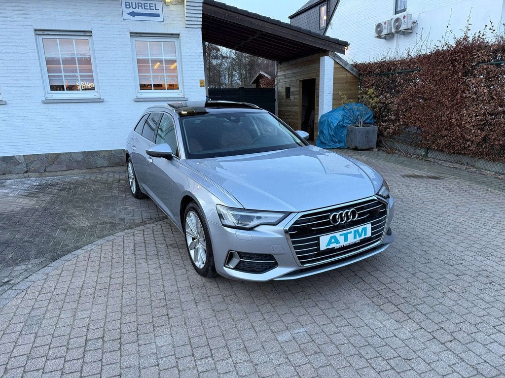 Audi A6 A6 Avant 35 TDi Sport S tronic/Panodak/leder/Cam., Auto's, Euro 6, 4 cilinders, Zilver of Grijs, Te koop