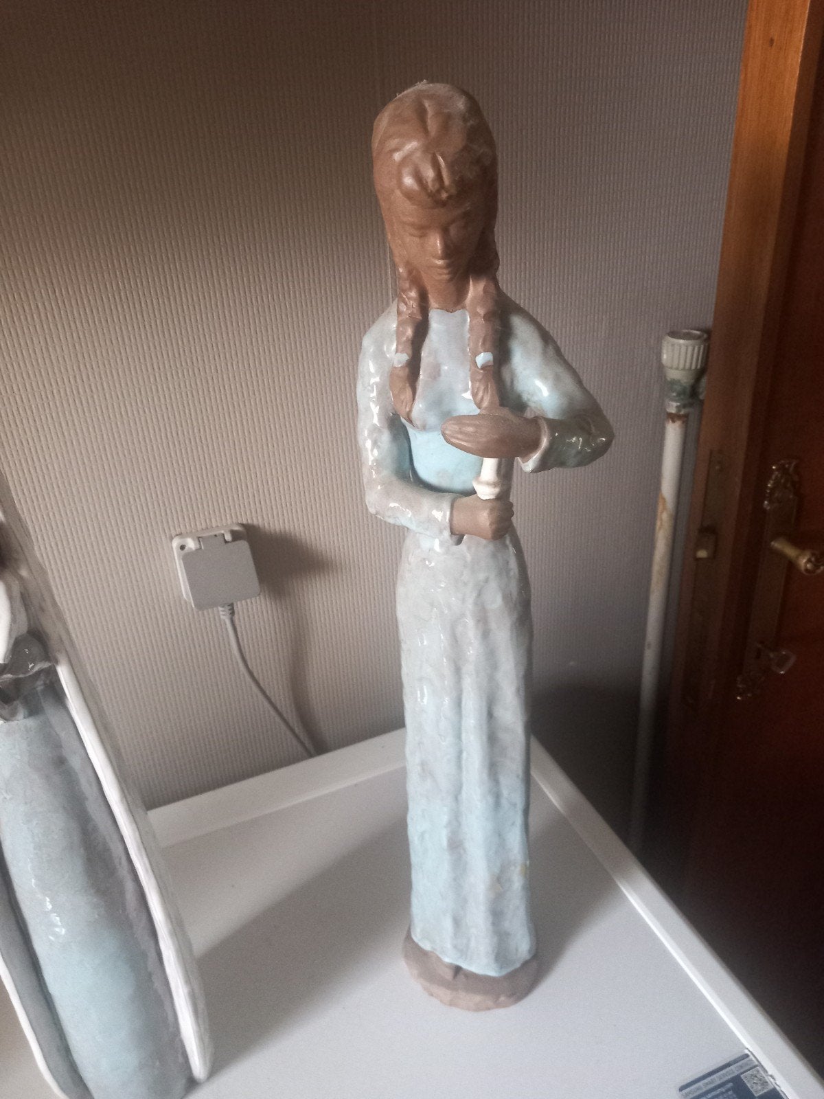 2  keramieke Mariabeelden, Antiek en Kunst, Ophalen, 50 - 100 cm, Steen of Keramiek, Beeld