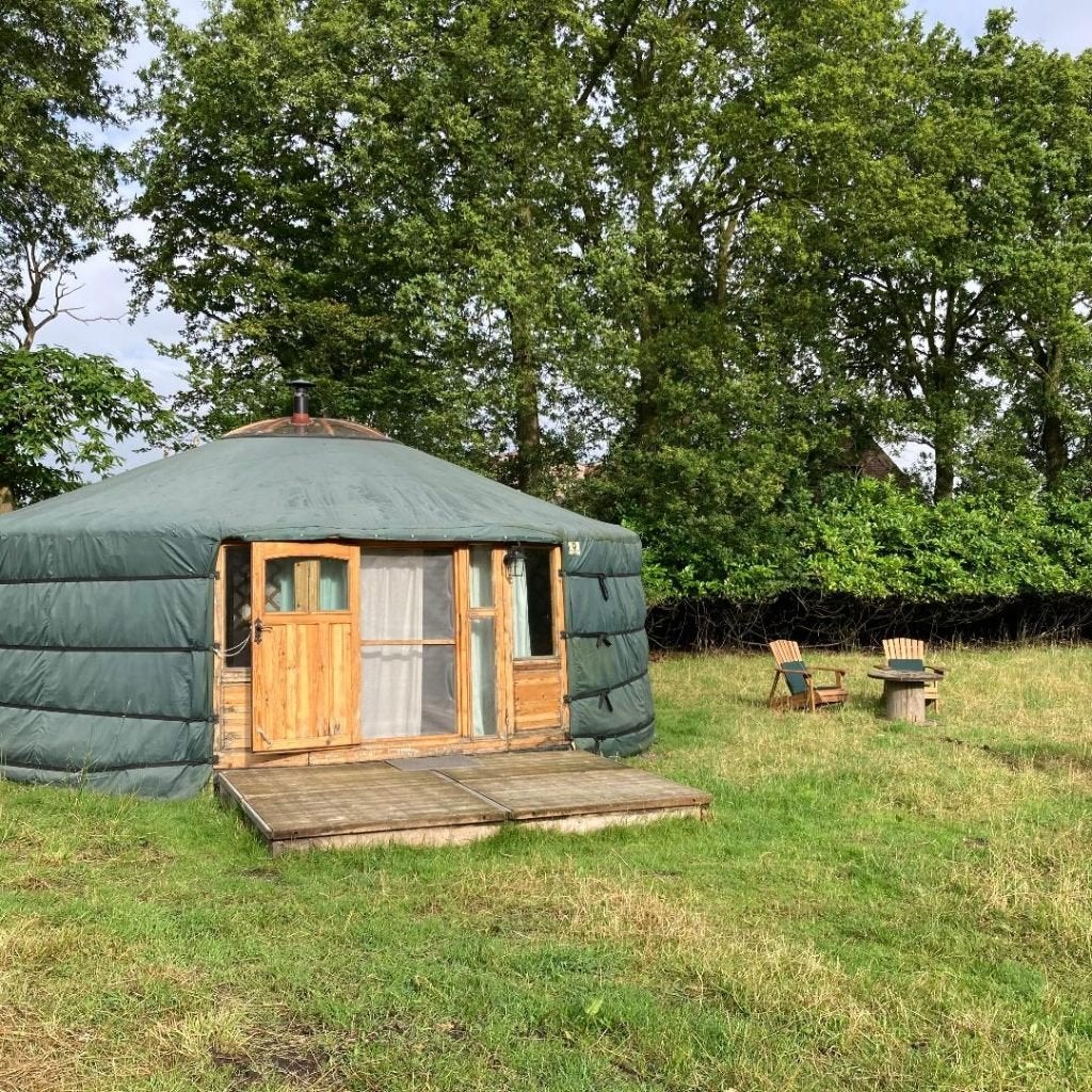 Yurt van 35m2, Caravanes & Camping, Tentes, Enlèvement, Utilisé, Jusqu'à 3