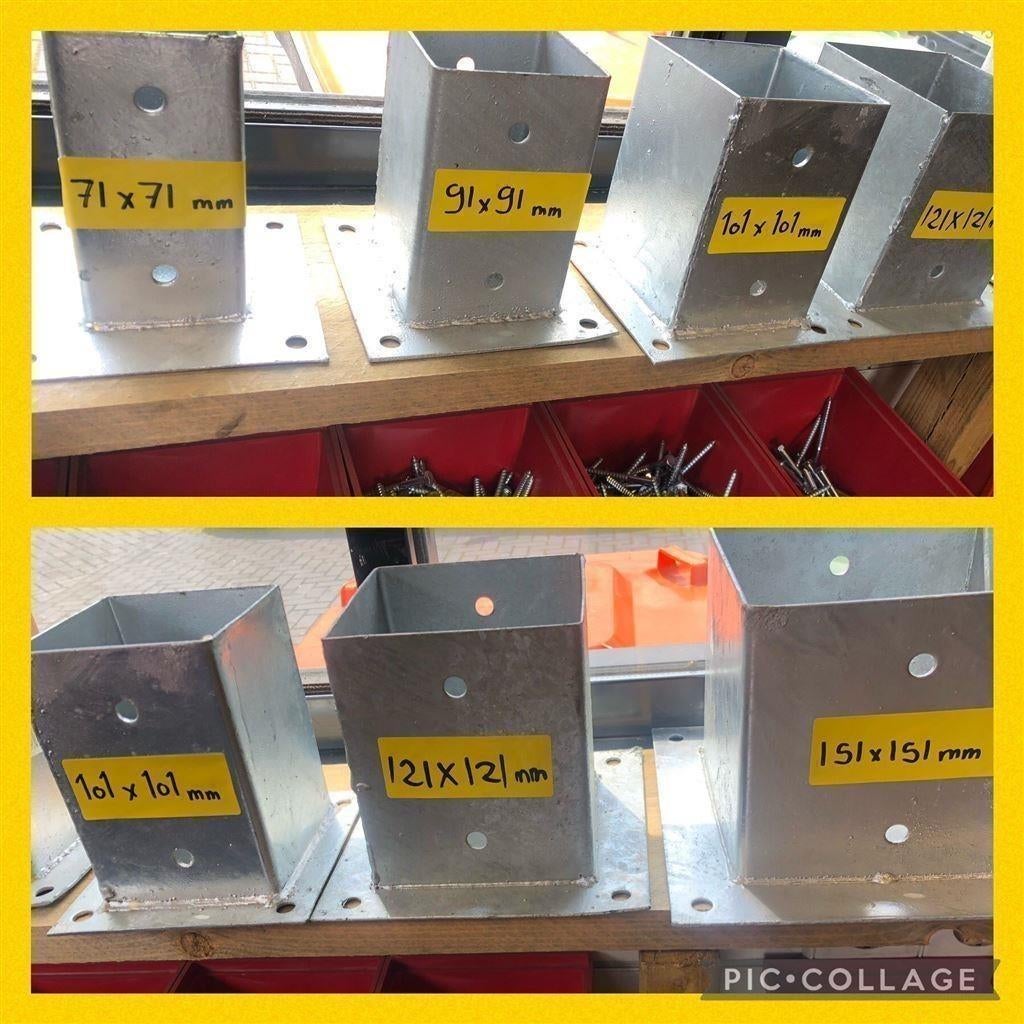 paalhouder plaat of pen en betonpoer!, Doe-het-zelf en Bouw, Metalen, Ophalen of Verzenden, Nieuw