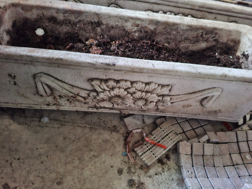 Blanc, Jardin & Terrasse, Moins de 30 cm, Pierre, Enlèvement, Utilisé