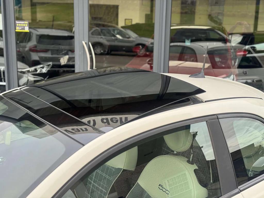 Fiat 500 / 3D / OPEN DAK / CARPLAY / NAVI / AC / PARK SENS, 4 zetels, Gebruikt, Wit, Bedrijf