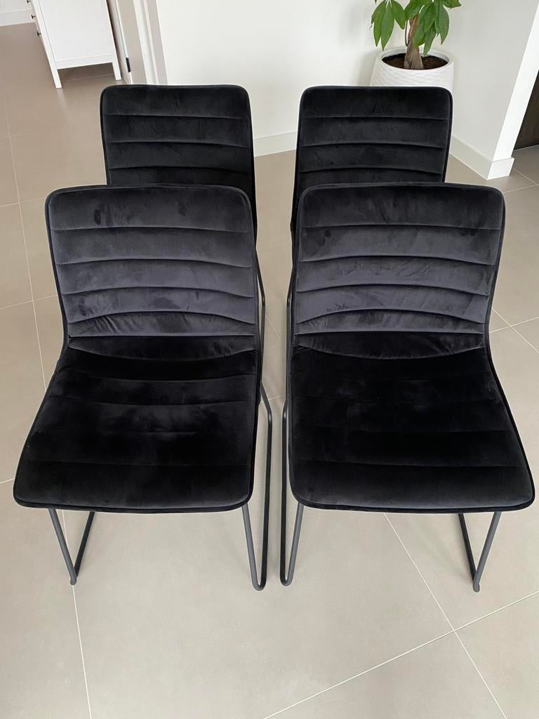 Eetkamer stoelen, Huis en Inrichting, Ophalen, Zwart, Nieuw, Vier