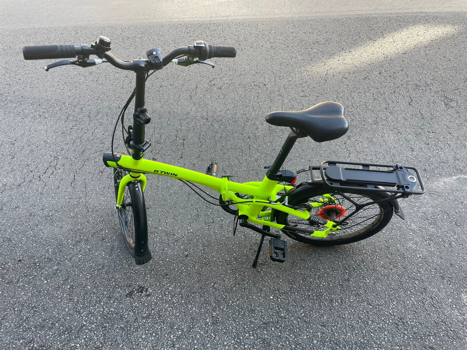Vélo pliant B'Twin Tilt 500, vert, Fietsen en Brommers, Ophalen, Gebruikt, Totaal opvouwbaar, Overige merken