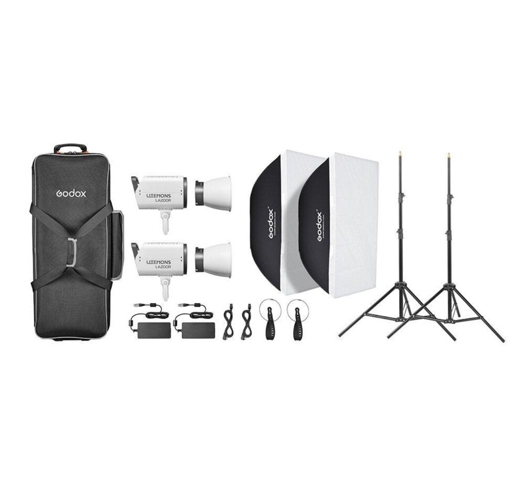 Kit complet pour studio photo — Godox + Bresser, Enlèvement, Comme neuf, Bresser, Studio photo complet