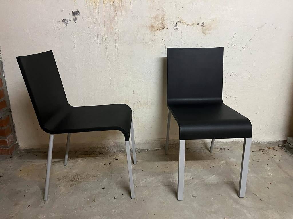 Vitra .03 stoel zwart - niet stapelbaar, Huis en Inrichting, Ophalen, Overige materialen, Gebruikt, Zwart