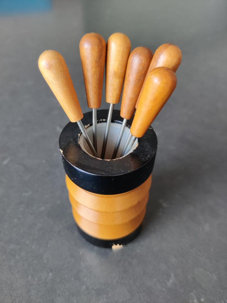 Vintage houten cocktailprikkers, Ophalen of Verzenden
