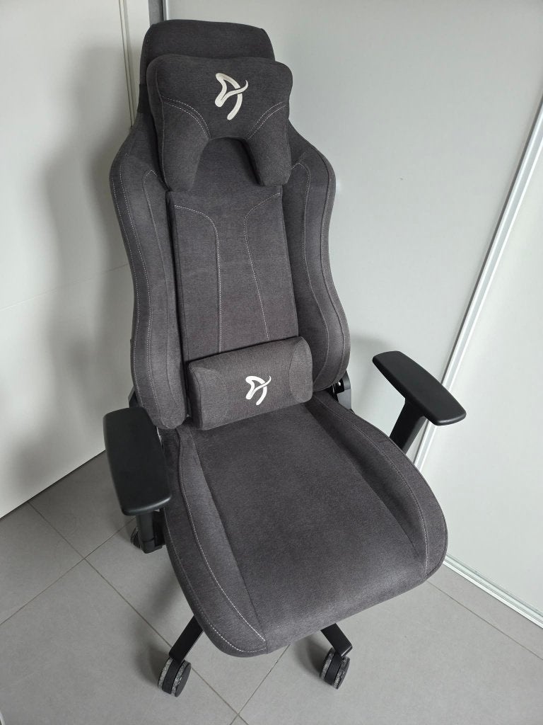 Arozzi Vernazza Gamingstoel - Soft Fabric - Donkergrijs, Ophalen, Gebruikt, Grijs, Gaming bureaustoel