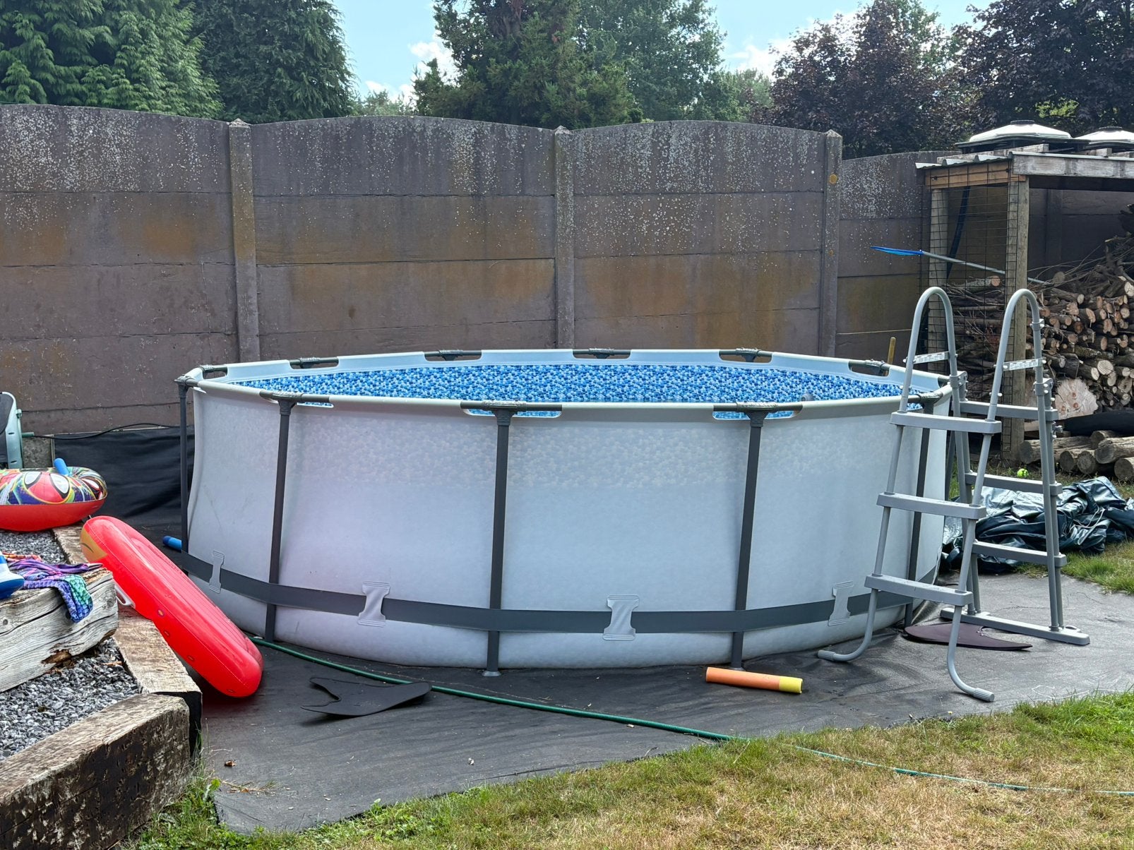 Zwembad Bestway Steel Pro Max 366cm, Tuin en Terras, Zwembaden, Ophalen, Gebruikt, 80 tot 120 cm, Rond