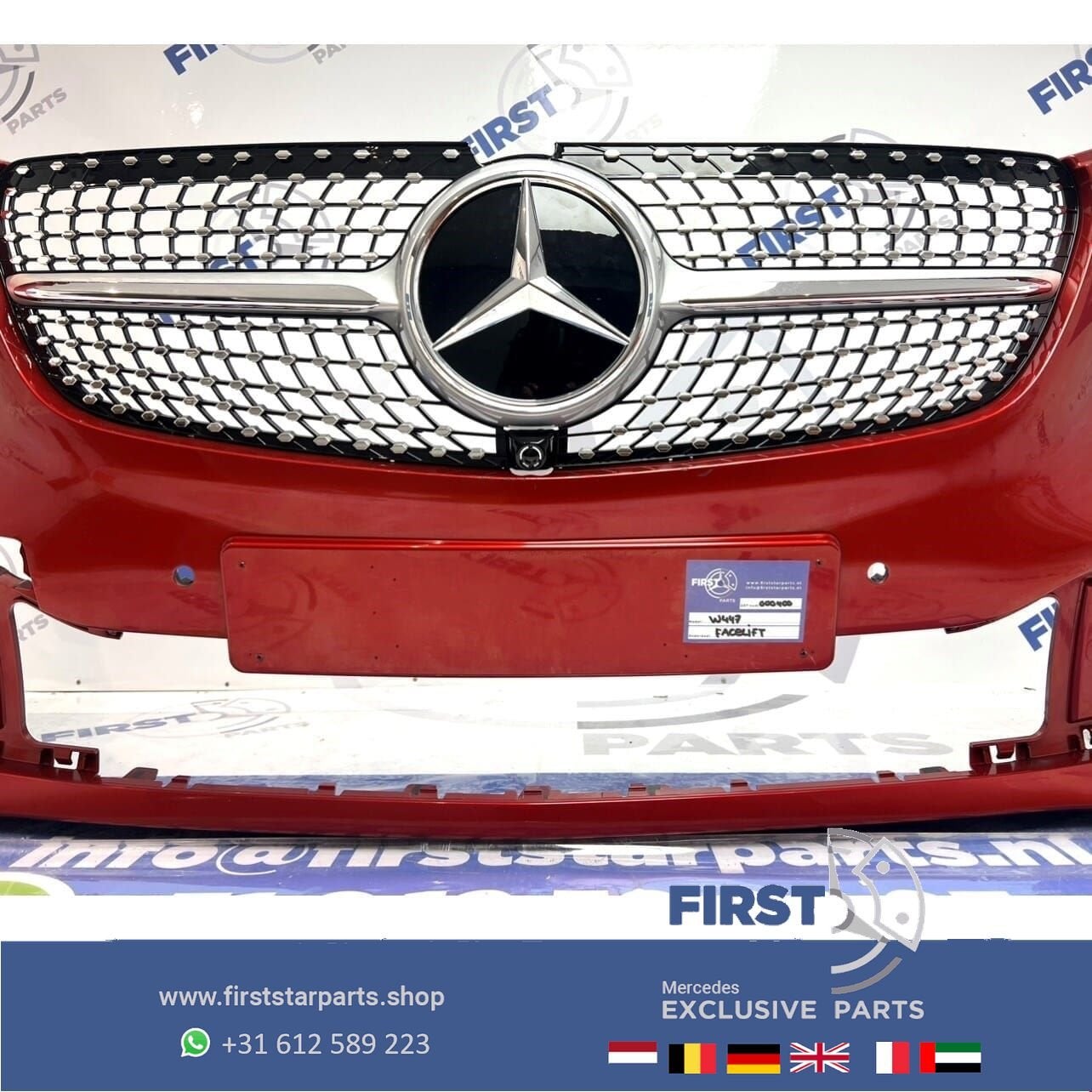 W447 BUMPER A4478856000 V KLASSE FACELIFT VOORBUMPER + DIAMO, Utilisé, -, Avant, -
