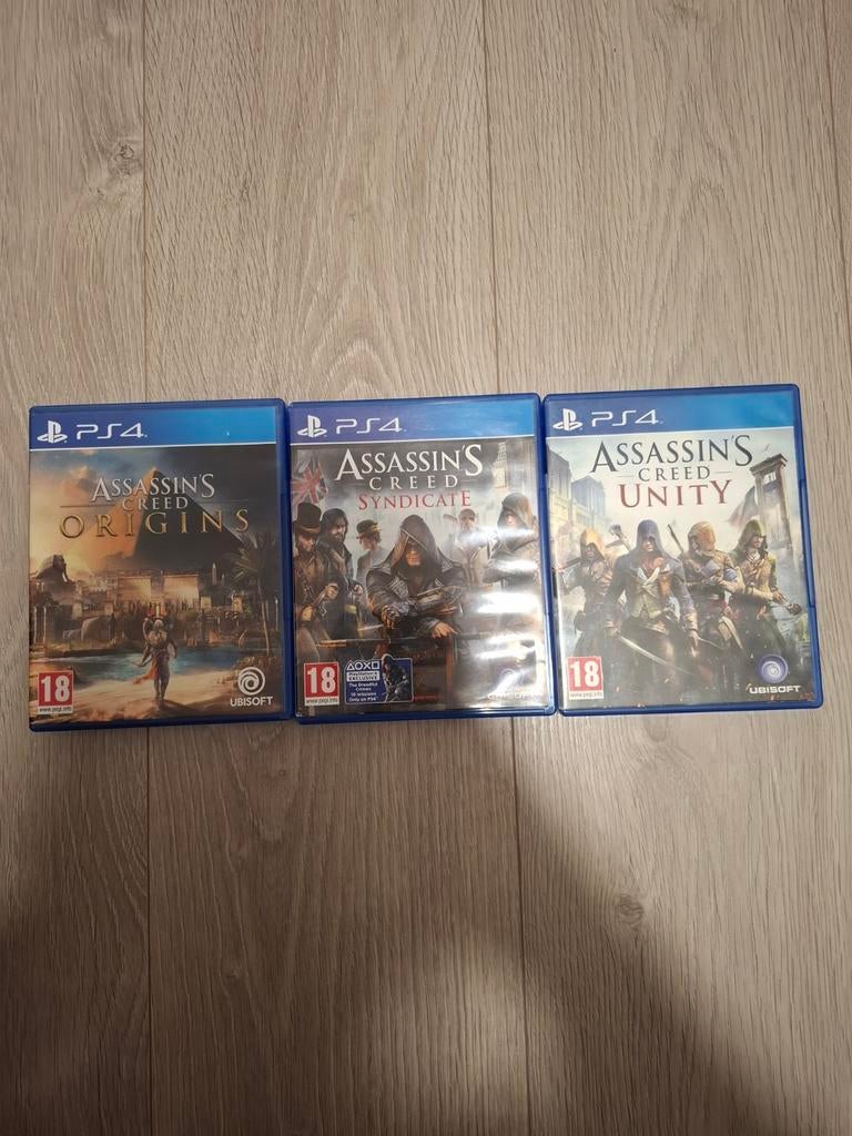 Assassin's Creed Syndicate,Unity et Origins, Consoles de jeu & Jeux vidéo, Jeux | Sony PlayStation 4, Enlèvement ou Envoi