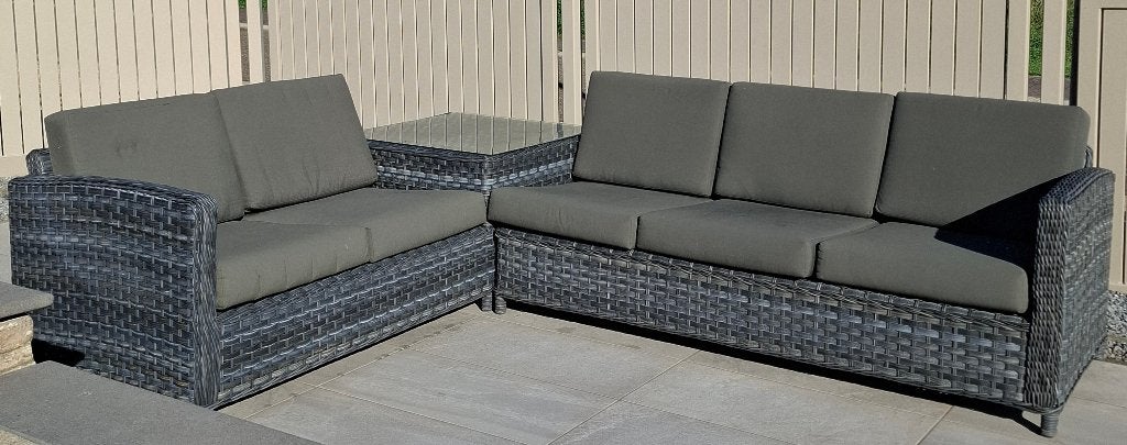 4 Seasons Outdoor/4SO Wicker Loungeset – Topstaat!, Tuin en Terras, Ophalen, 5 zitplaatsen, Zo goed als nieuw, Loungeset
