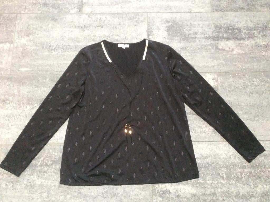 Shirt longsleeve Versia M, Maat 38/40 (M), Zwart, Nieuw, Ophalen of Verzenden