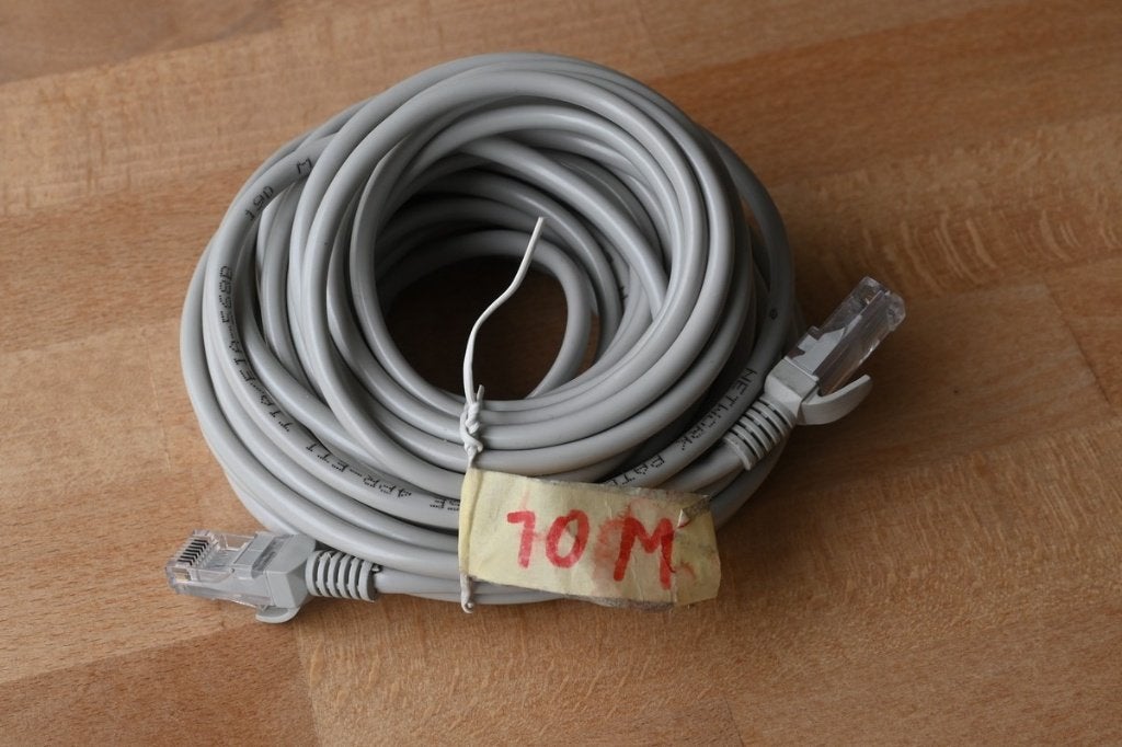 Ethernet kabel 10m cat5E, Informatique & Logiciels, Enlèvement ou Envoi, Utilisé