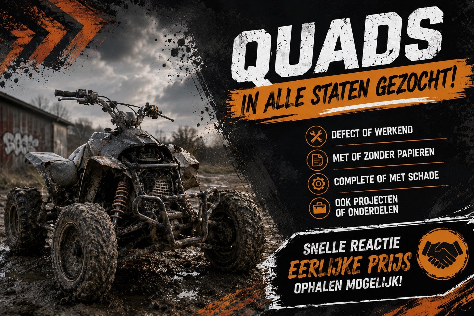 Quad gezocht in alle staten, Motoren