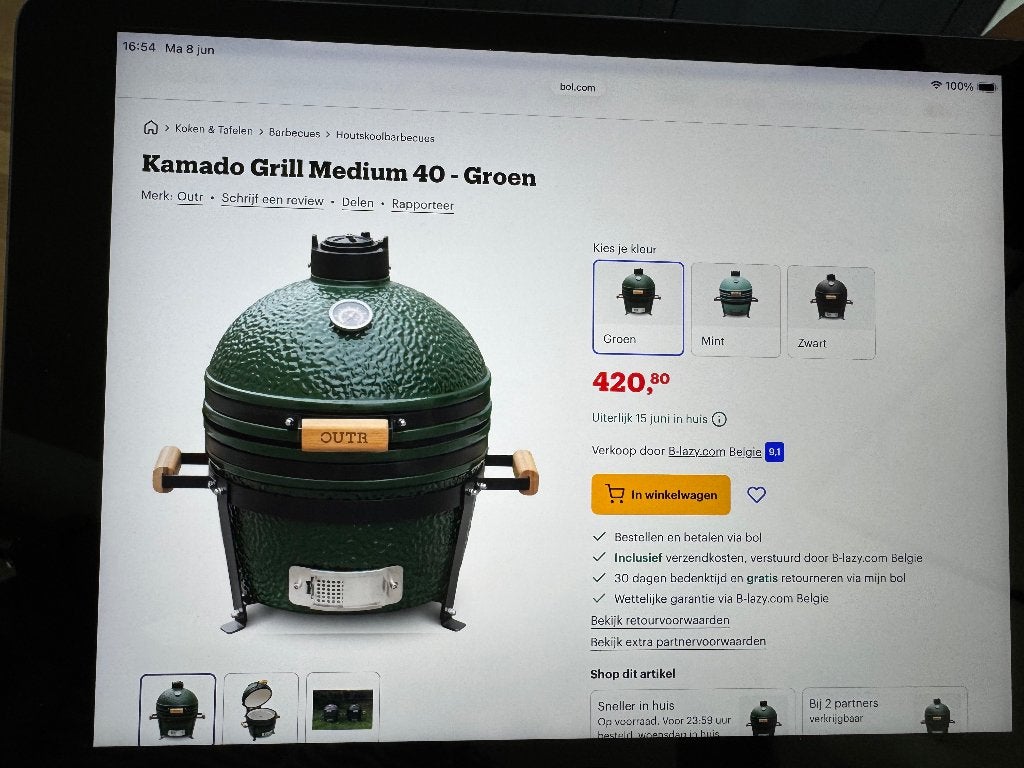 Bbq, Ophalen, Zo goed als nieuw, Kamado grill