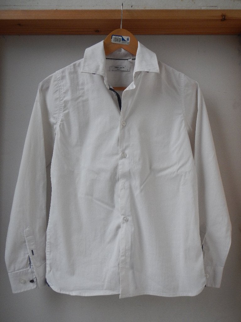 Chemises blanches et grises  T164/ 14 ans, Ophalen of Verzenden, Zo goed als nieuw, Jongen, Overhemd of Blouse