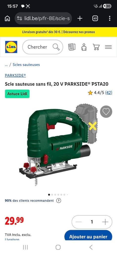 Scie sauteuse sans fil de Lidl, Bricolage & Construction, Outillage | Scies mécaniques, Scie sauteuse