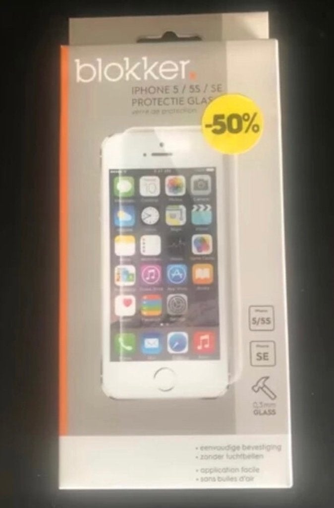 Schermprotector I phone 5/5S/SE, Telecommunicatie, Mobiele telefoons | Apple iPhone, Ophalen of Verzenden, Nieuw, IPhone 5