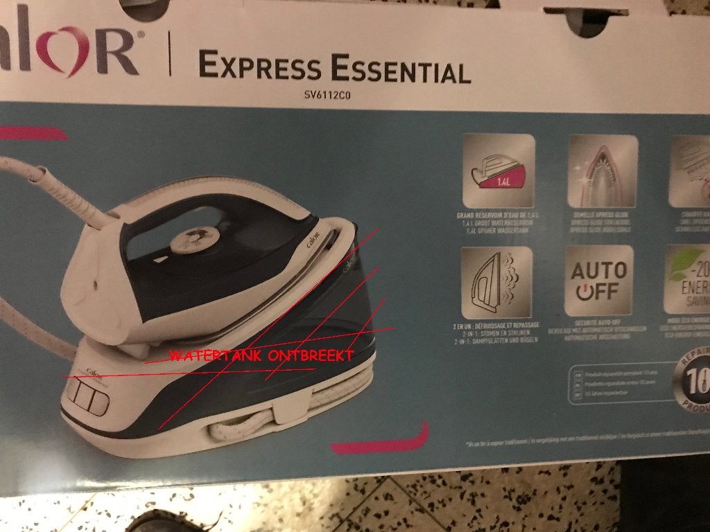 Callor express essential voor onderdelen, Elektronische apparatuur, Strijkijzers en Strijkplanken, Ophalen of Verzenden, Niet werkend