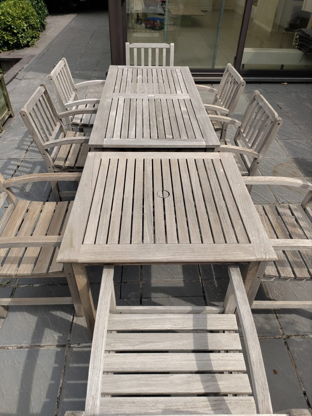 tuinmeubelen, Tuin en Terras, Ophalen, Gebruikt, Teakhout, Tuinset