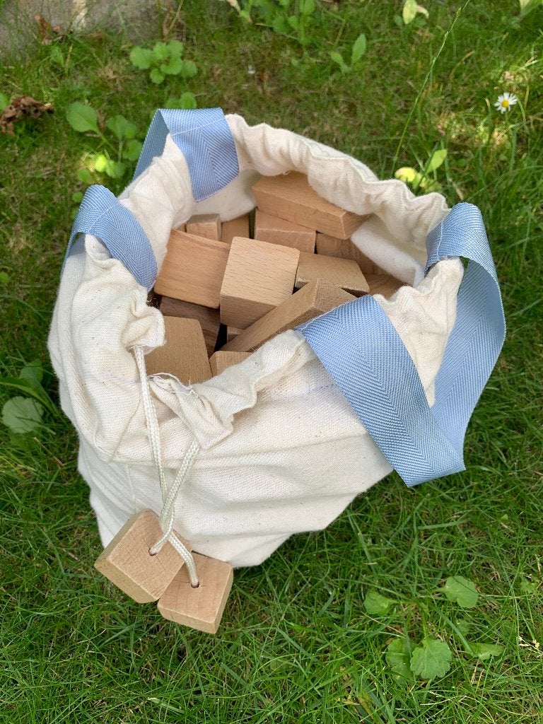 Houten blokken in verschillende vormen in leuke draagzak, Enfants & Bébés, Enlèvement ou Envoi, Utilisé, Autres types