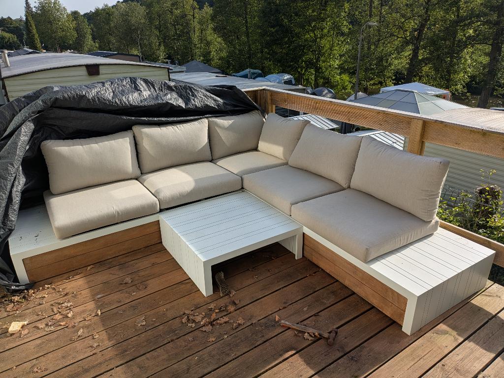Salon de jardin, 5 places, Salons de jardin, Banque, Aluminium