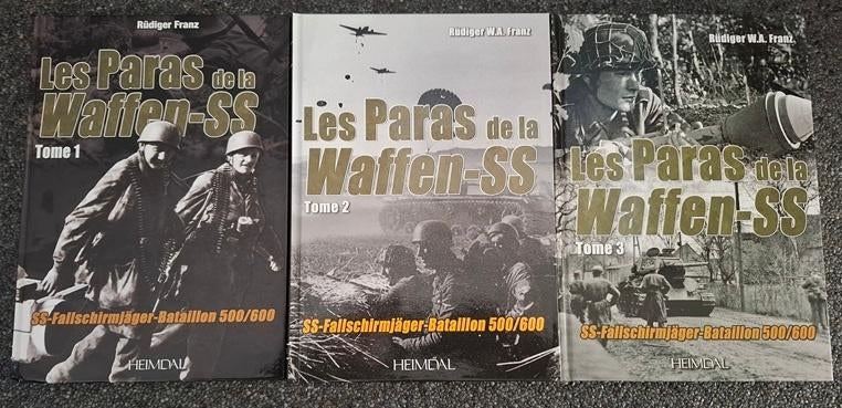 Les Paras de la Waffen-SS - Tome 1-2-3 (Heimdal), Livres, Guerre & Militaire, Comme neuf, Armée de l'air, Deuxième Guerre mondiale
