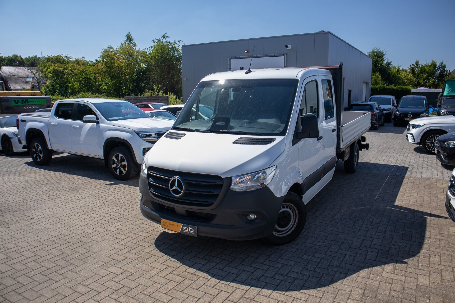 Mercedes-Benz Sprinter 319 OPEN LAADBAK, DUBBELE CABINE, DO, 4 deurs, 0 kg, Wit, Mercedes-Benz
