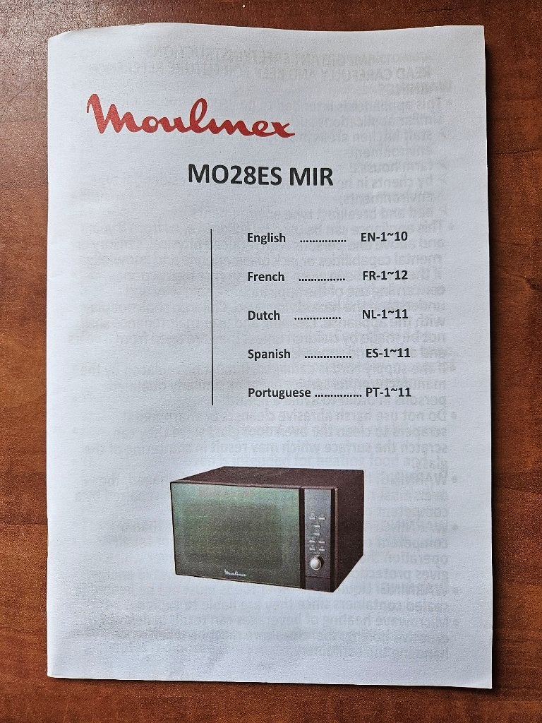 Microgolf Moulinex, Elektronische apparatuur, Microgolfovens, Gebruikt, Vrijstaand, Microgolfoven, 45 tot 60 cm, Draaiplateau