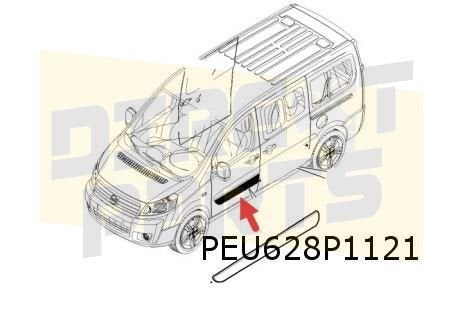 Citroen Jumpy, Fiat Scudo, Peugeot Expert stootlijst portier, Neuf, -, -, Envoi