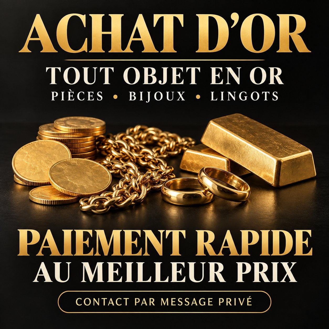 achat d’or sur rendez-vous ou a domicile, Handtassen en Accessoires, Ophalen of Verzenden