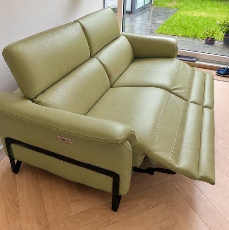moderne elektrische zetel, Ophalen, 100 tot 125 cm, Driepersoons, Leer