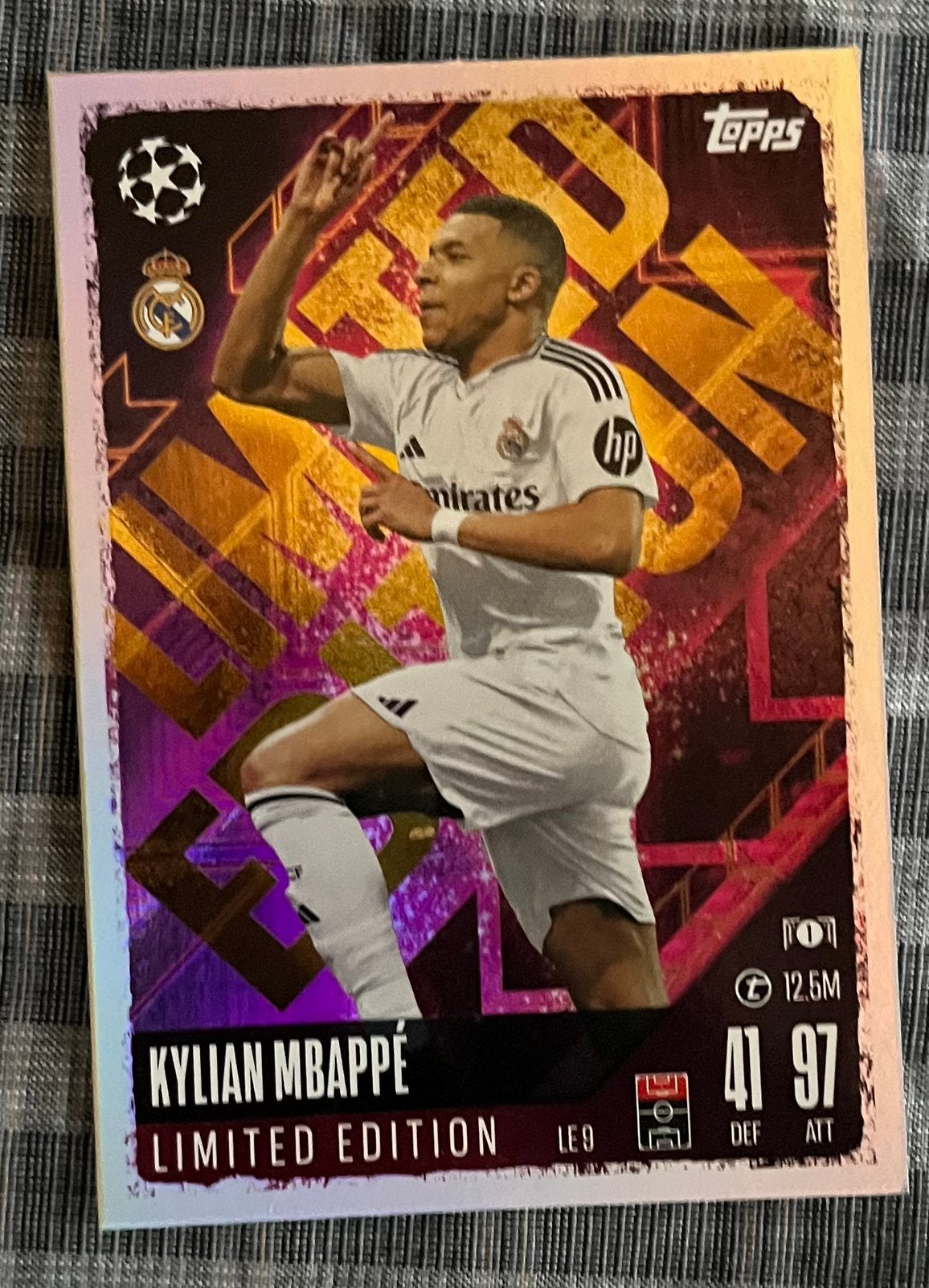 Topps match attax traiding card Mbappé, Ophalen, Zo goed als nieuw, Plaatje