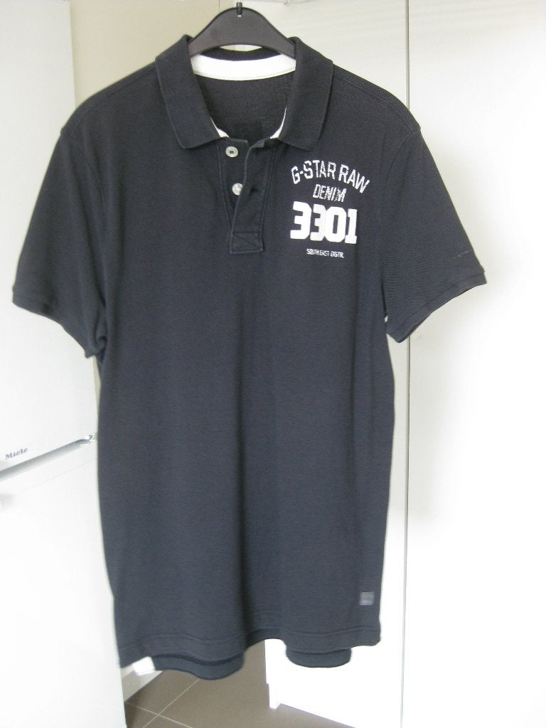 G- Star Raw Polo donkerblauw Maat M, Vêtements | Hommes, Polos, Enlèvement ou Envoi, Porté, Taille 48/50 (M), Bleu
