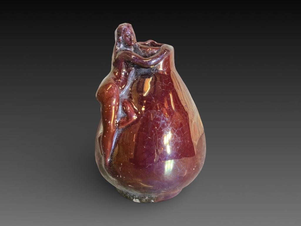 Taste Philippe Wolfers Boch vaas naakte vrouwen art nouveau, Ophalen of Verzenden