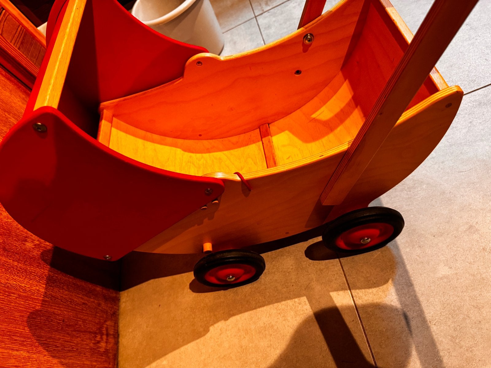 Houten buggy, Ophalen, Gebruikt