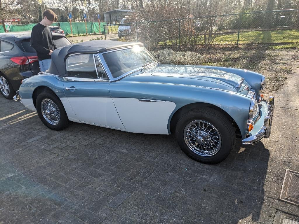 old timer, Auto's, Oldtimers, 110 kW, Cabriolet, Blauw, Leder
