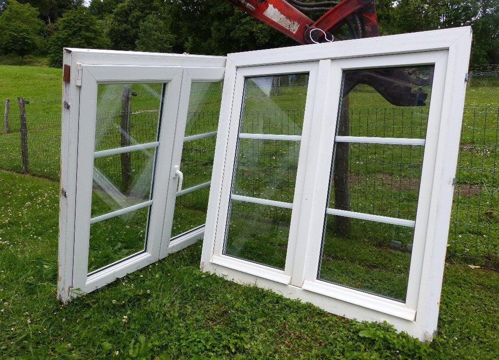 FENETRES PVC CROISILLONS, Bricolage & Construction, Vitres, Châssis & Fenêtres, Double vitrage, 120 à 160 cm, Comme neuf, Fenêtre de façade ou Vitre