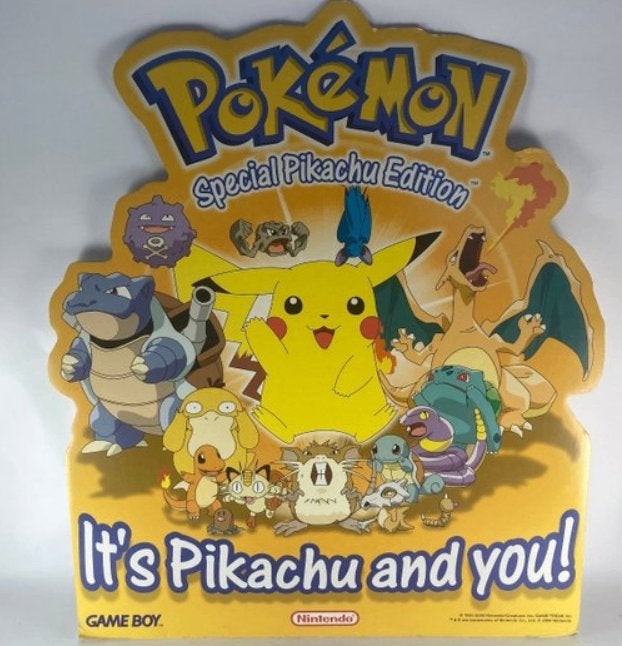 PLV Pokemon Pikachu 1999 Gameboy Officielle, Enlèvement