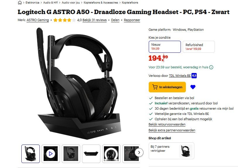 Logitech Astro A50, Neuf, Enlèvement ou Envoi, Over-ear, Astro