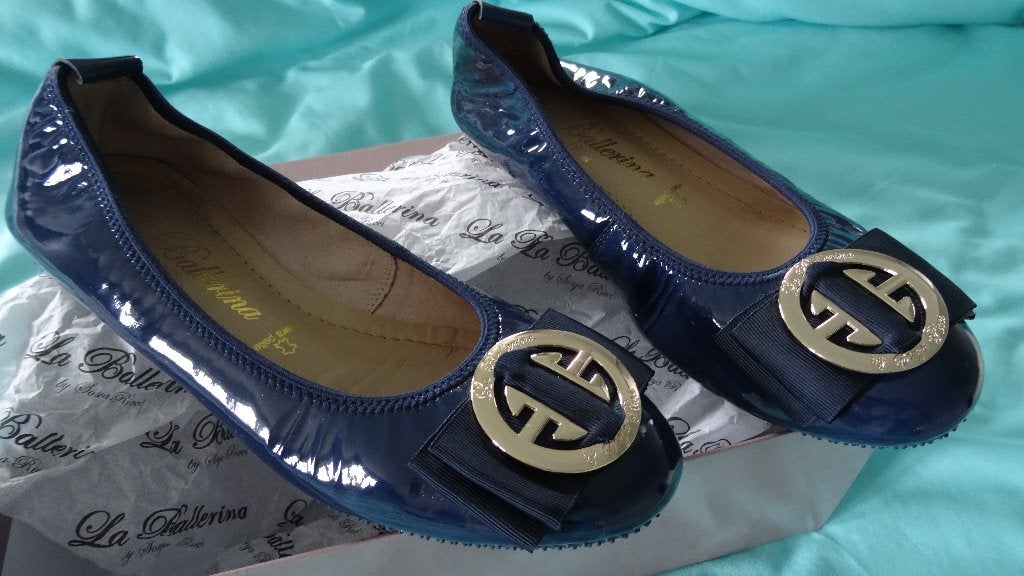 LA BALLERINA MAAT 39 BLAUW VERNIS, Kleding | Dames, Blauw, La ballerina, Zo goed als nieuw, Ballerina's
