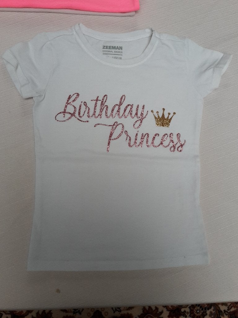 Splinternieuw T-shirt Birthday Princess, maat 110-116, Ophalen of Verzenden, Nieuw, Meisje, Shirt of Longsleeve