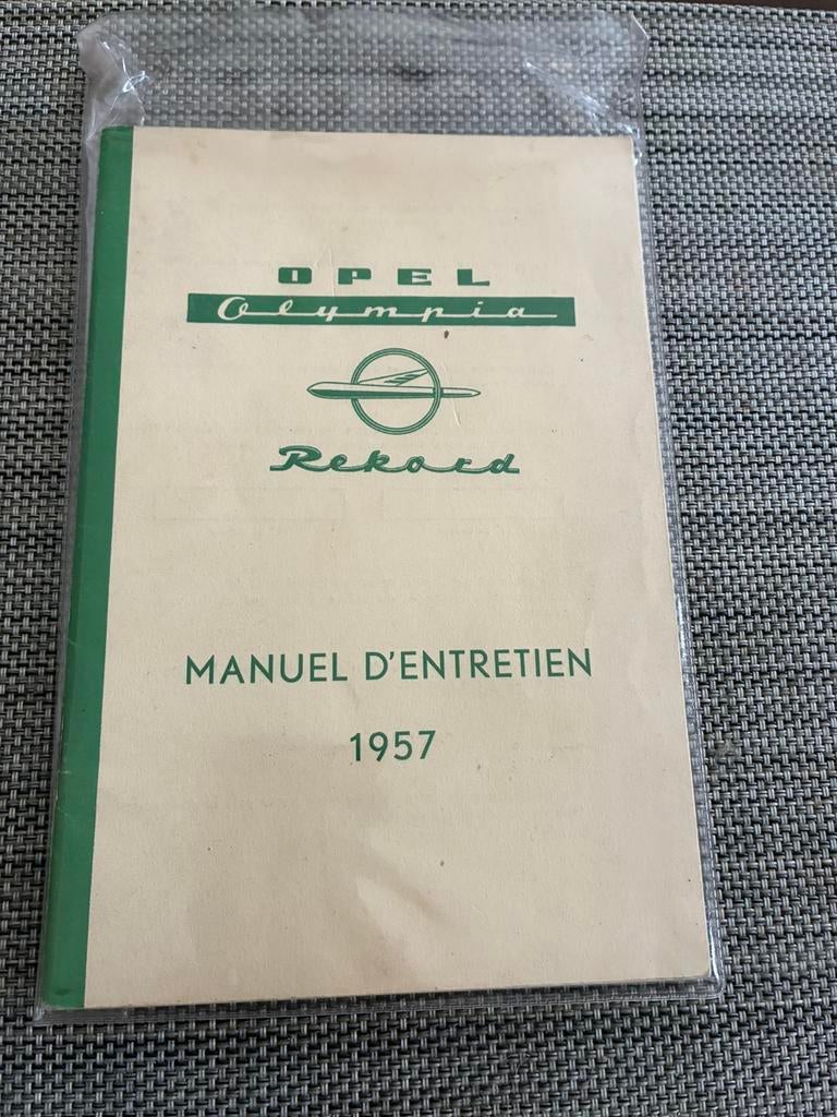 notice manuel d’entretien opel Olympia rekord, Ophalen