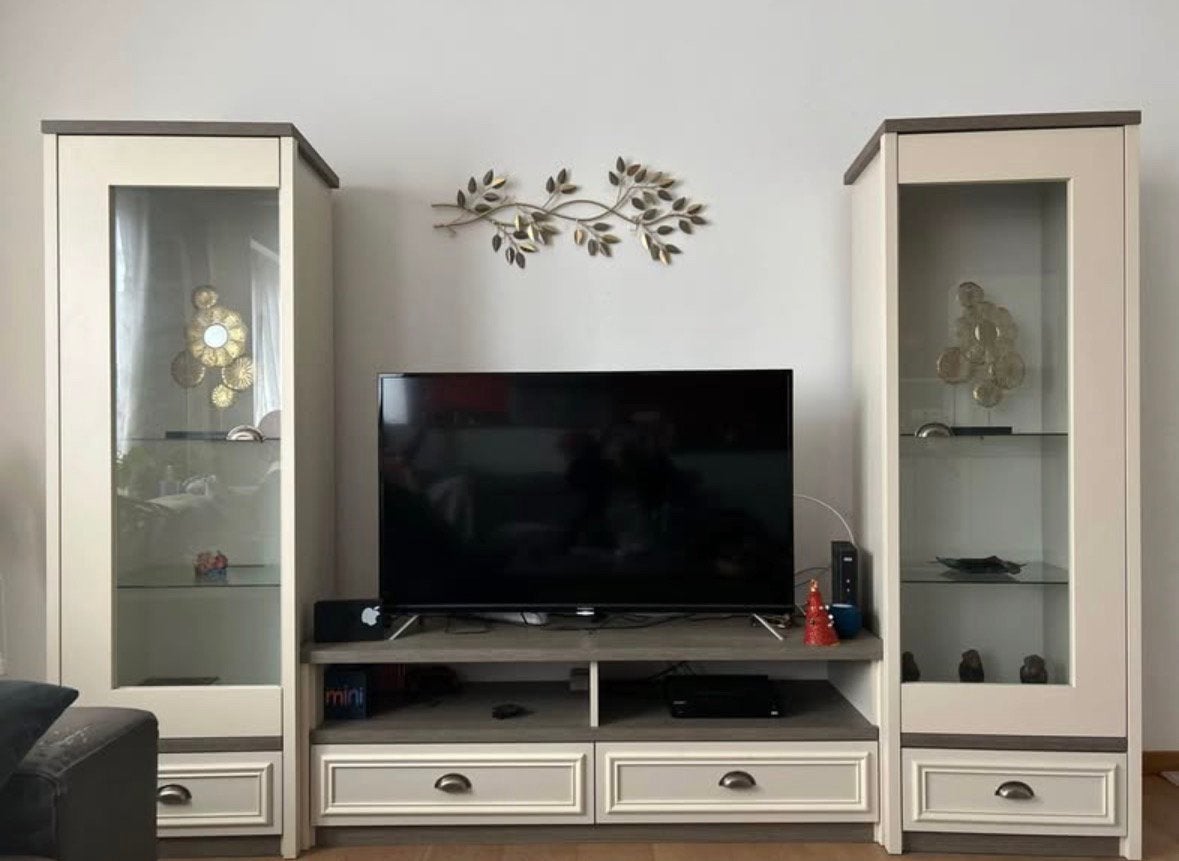 Meuble tv + vitrines éclairées, Enlèvement