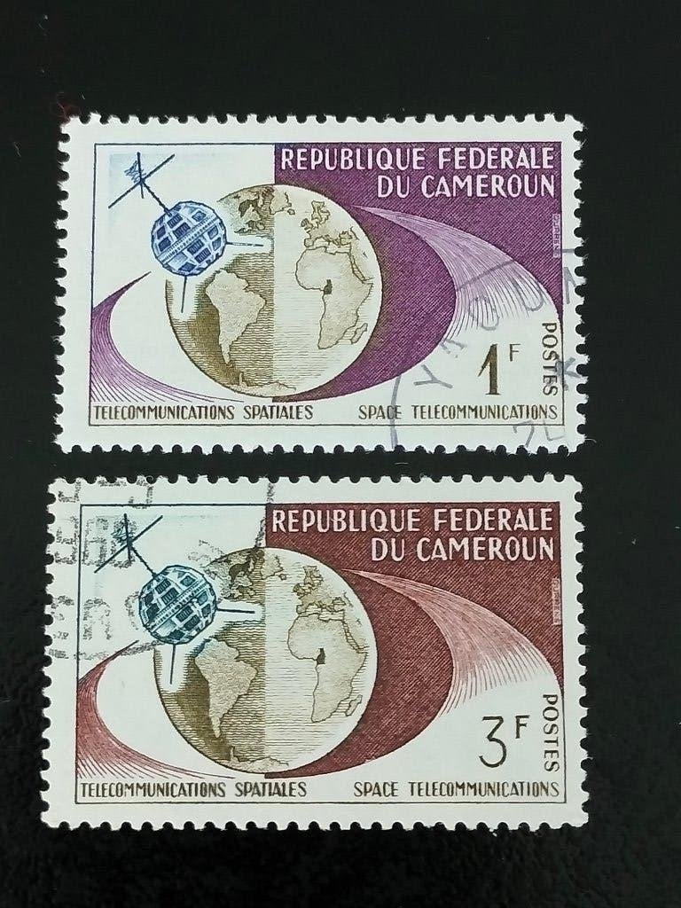 Cameroun 1963 - 1ère connexion TV par satellite, carte, Envoi, Autres pays, Affranchi