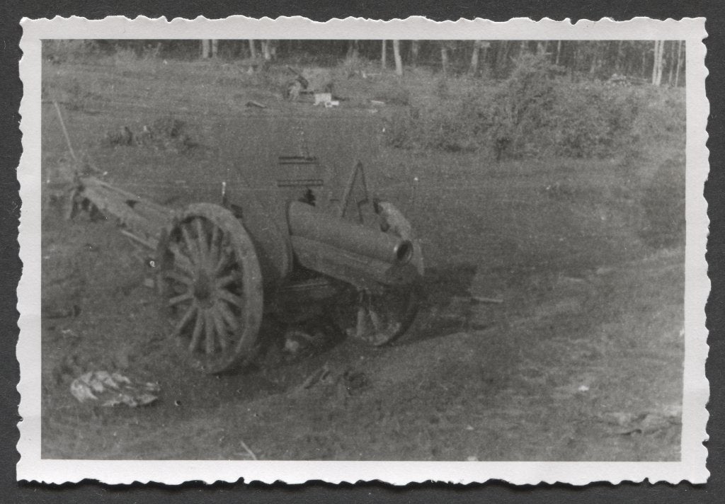 WOII foto: Veroverde Russische artillerie, Verzenden, Landmacht, Foto of Poster