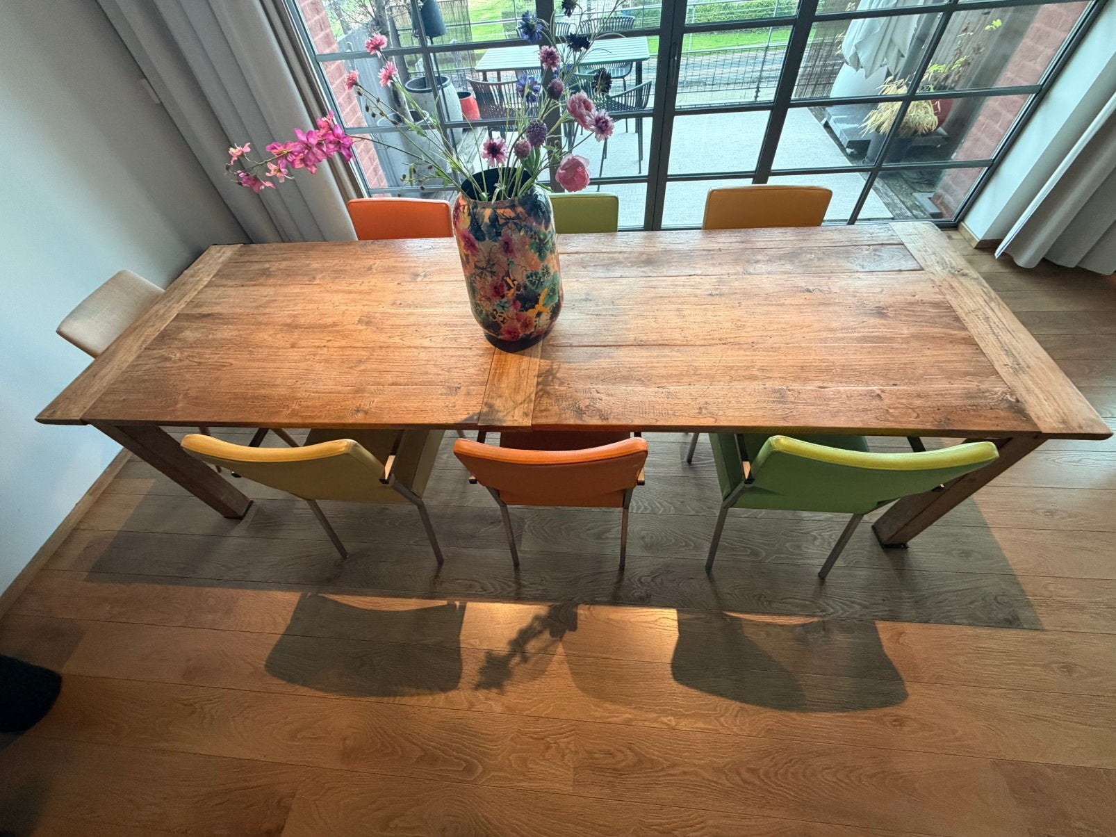 Table à manger en bois massif 300 x 100 cm, Maison & Meubles, Enlèvement, Utilisé, 50 à 100 cm, Chêne