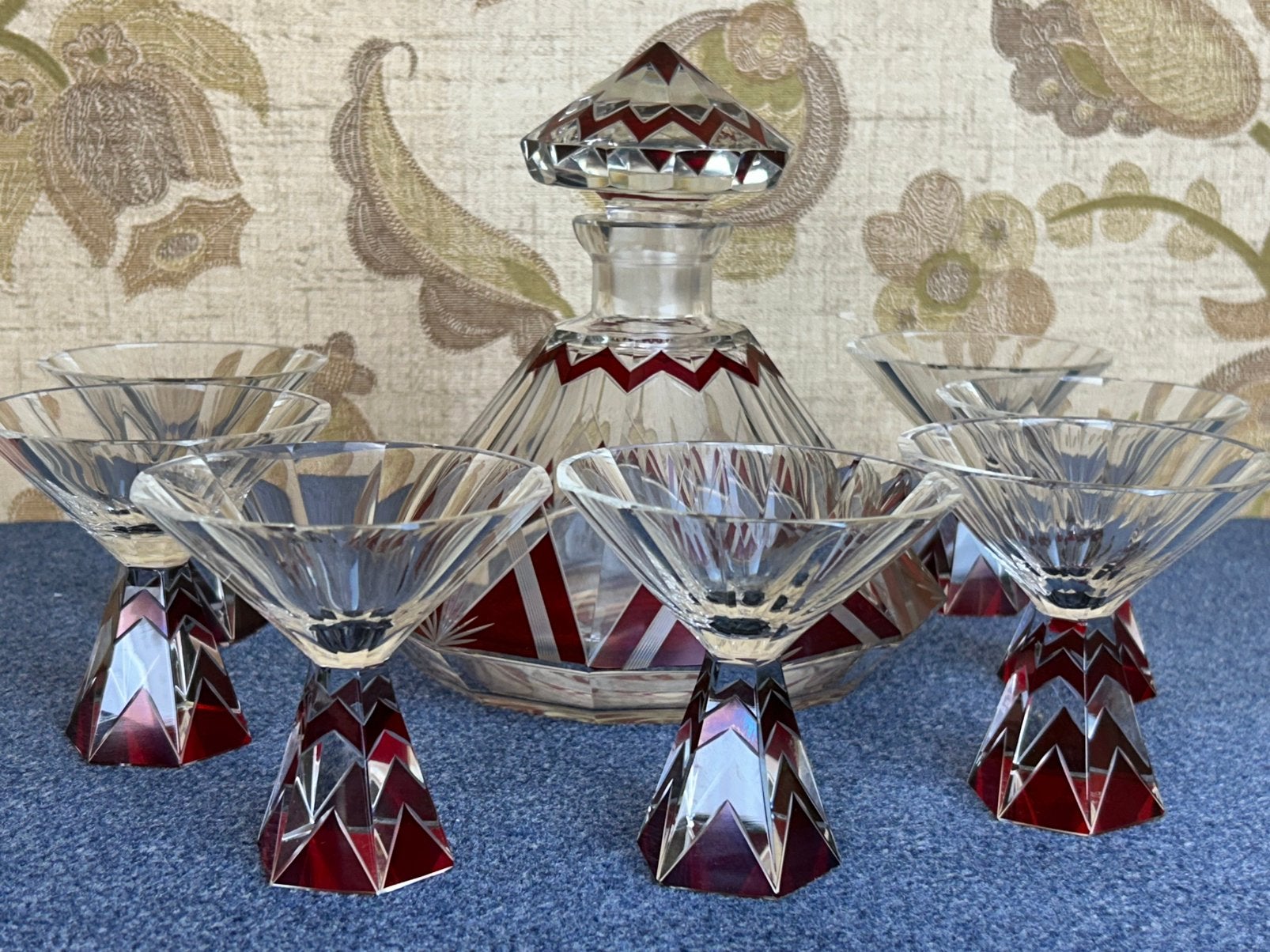 Art Deco Boheems kristal Karl Palda Tsjechoslowakije, Antiek en Kunst, Ophalen of Verzenden